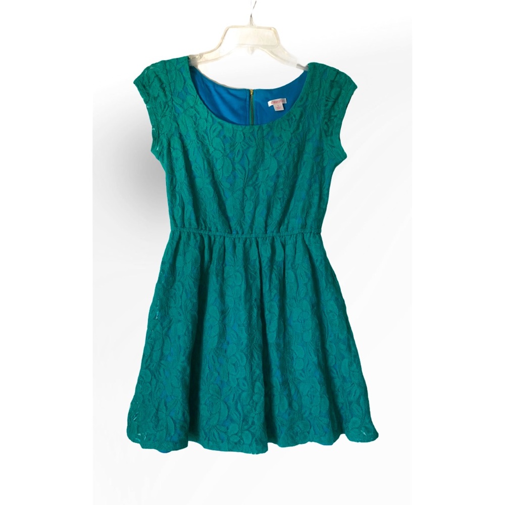 Xhilaration Teal Lace Dress